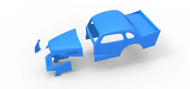 Shell of Vintage Dirt Modified stock car Scale 1:25 — Фото 15 из 21