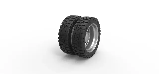 Diecast Rear semi wheel for pickup Version 3 Scale 1:25 — Фото 2 из 12