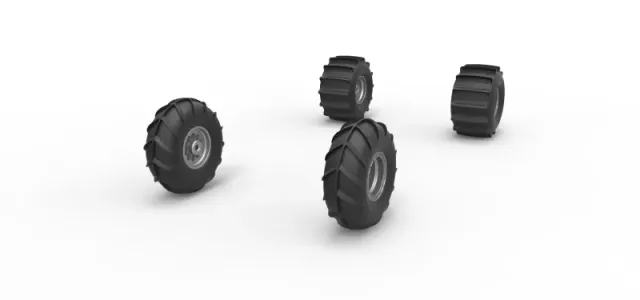 Wheel set of Mud dragster Version 1 Scale 1:25 — Image 2 of 12