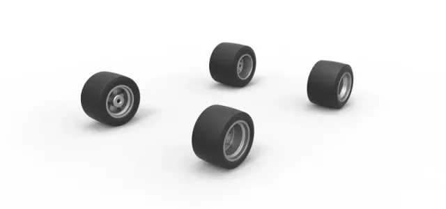 Wheel set of Asphalt Supermodified stock car Scale 1:25 — Image 2 of 10