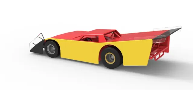 Vintage Dirt late model Race car Version 5 Scale 1:25 — Фото 12 из 30