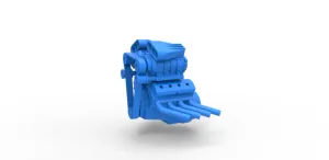 Diecast engine V8 with double supercharger Version 3 1:25