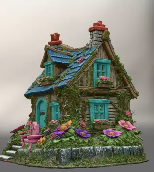 Cozy Fantasy House STL for 3D Printing — Image 4 of 10