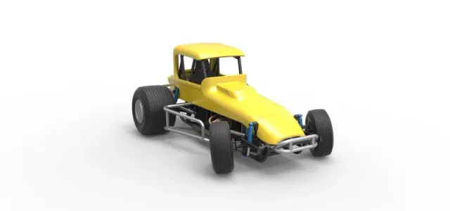 Vintage Sprint car while turning Version 2 Scale 1:25 — Фото 24 из 29
