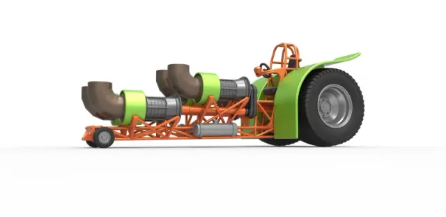 Diecast Pulling tractor with 4 jet engines Version 3 1:25 — Фото 2 из 31