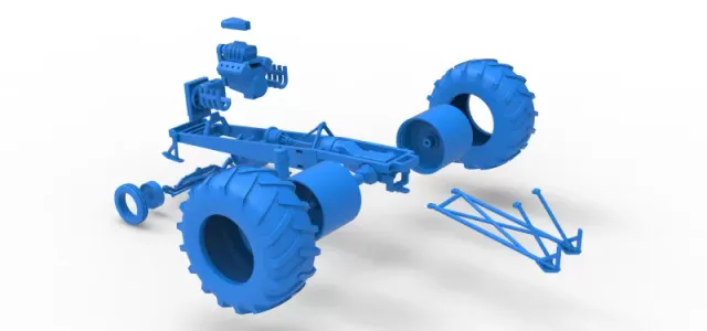 Vintage Pulling tractor Base Version 2 Scale 1:25 — Фото 23 из 24