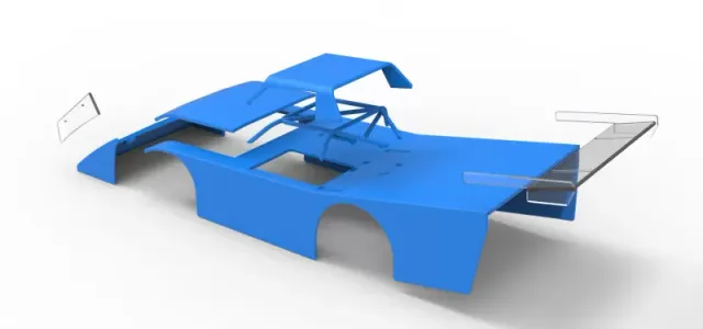 Shell of Vintage Dirt late model Race car Version 5 Scale 1:25 — Фото 25 из 25