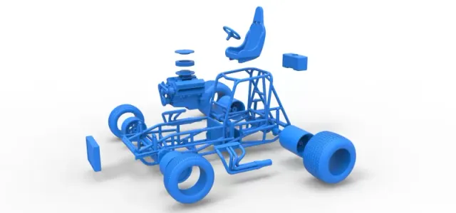 Vintage Sprint car Base Version 2 Scale 1:25 — Фото 28 из 30