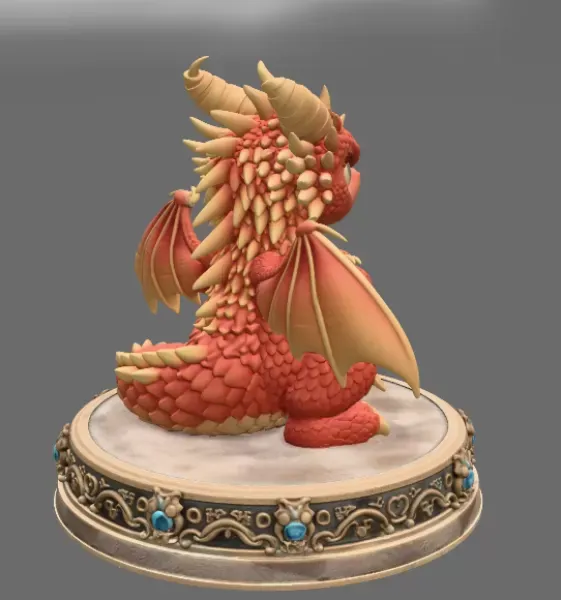 Grumpy Guardian Dragon STL File 3D Print — Фото 5 из 10