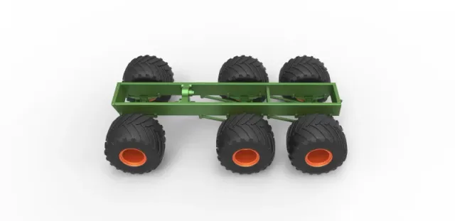 Diecast old school monster truck chassis 6x6 Scale 1:25 — Фото 7 из 31