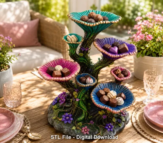 Enchanted Floral Tree Organizer STL File for 3D Print — Фото 4 из 16