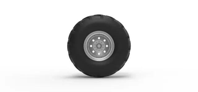 Front wheel from Mud dragster Version 4 Scale 1:25 — Фото 5 из 12