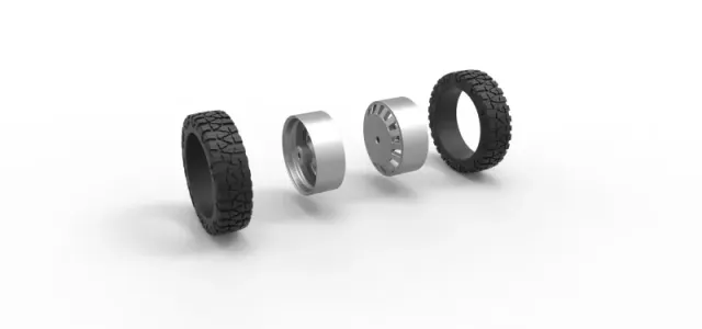 Diecast Rear semi wheel for pickup Version 16 Scale 1:25 — Фото 10 из 12