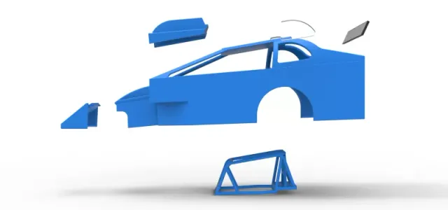 Shell of Northeast Dirt Modified stock car Version 2 Scale 1:25 — Фото 20 из 24