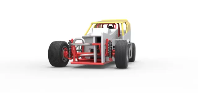 Vintage Dirt Modified stock car Version 7 Scale 1:25 — Image 6 of 27