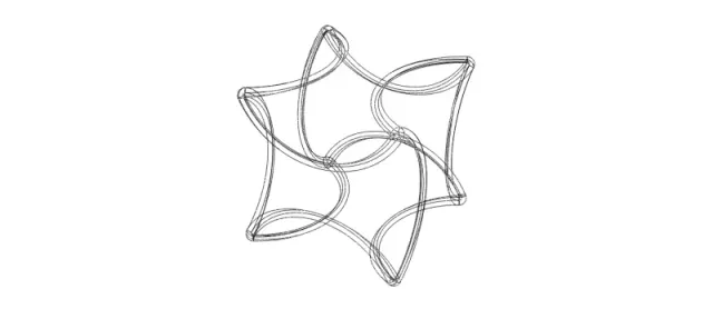 Wireframe Shape Geometric Twisted Cube — Фото 5 из 8