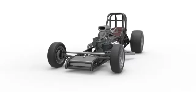 Vintage Front engine dragster Base Version 4 Scale 1:25 — Фото 5 из 26