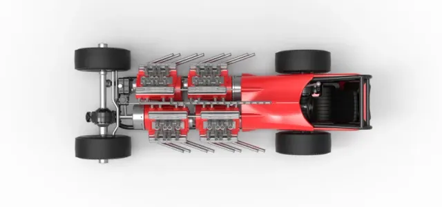 Vintage AWD Dragster Version 2 Scale 1:25 — Фото 11 из 30