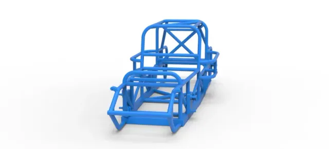 Frame of Vintage Dirt Modified stock car Version 6 Scale 1:25 — Image 4 of 16
