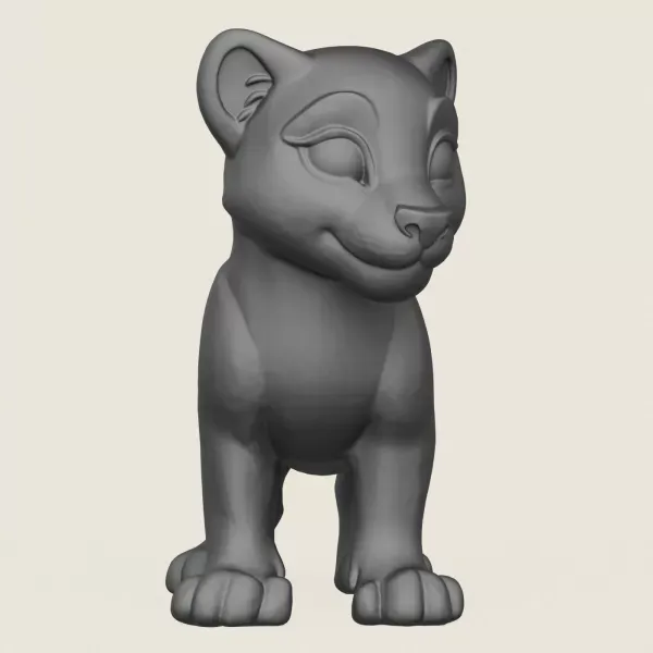 Lion Cub Print Ready 3D Model — Фото 2 из 5