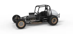 Vintage Dirt Silver Crown Car Base Scale 1:25