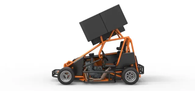 Pavement Winged 600 Micro sprint car Scale 1:25 — Фото 9 из 31