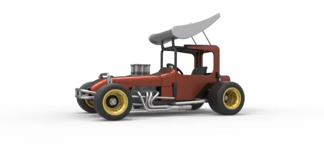 Vintage Winged Supermodified stock car Scale 1:25 — Фото 2 из 31