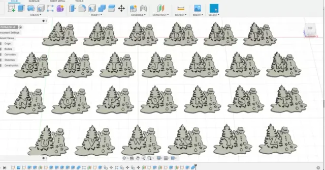 CHRISTMAS SNOWMAN 3D letters stl file — Фото 10 из 11