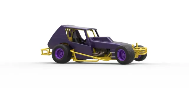 Vintage Northeast Dirt Modified stock car while turning 1:25 — Фото 25 из 31