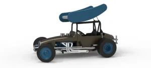 Vintage Winged Supermodified for Dirt while turning V2 1:25
