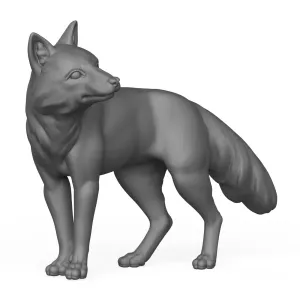 3D Printable Fox Standing Pose