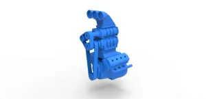 Diecast model V8 engine with double supercharger Scale 1 to 25