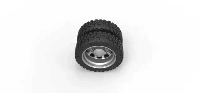 Diecast Rear semi wheel for pickup Version 3 Scale 1:25 — Фото 6 из 12