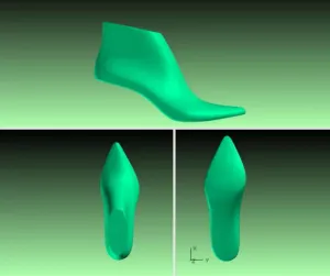 Women's Pointed Toe Pump Shoe Last 3D Model STL Printable High H
