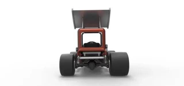 Vintage Winged Supermodified stock car Scale 1:25 — Фото 16 из 31