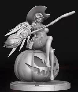 Witch Mercy Overwatch Mercy Figure Print Model 3D STL