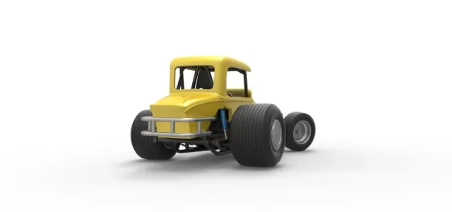 Vintage Sprint car while turning Version 2 Scale 1:25 — Фото 17 из 29