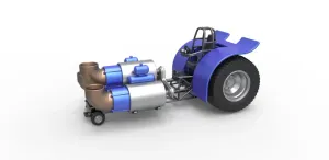 Diecast Pulling tractor with 3 jet engines Scale 1:25