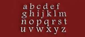 ANDALUS Font lowercase 3D letters STL file