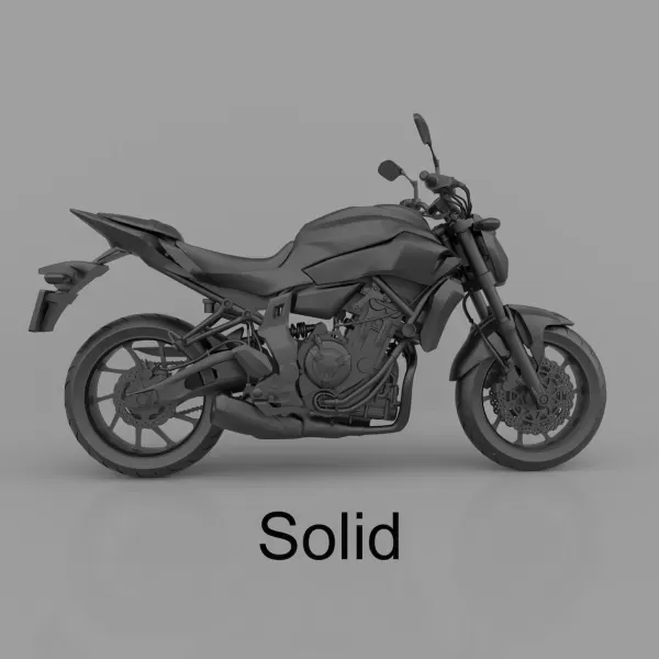 3D Printable Yamaha MT-07/FZ-07 Street Motorcycle Model — Фото 8 из 10