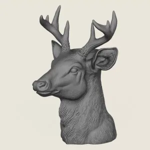 Deer Head Vase Print Ready 3D Model