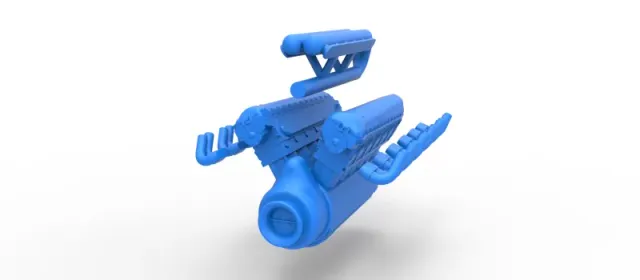 Engine V12 of Vintage Dragster Scale 1:25 — Image 14 of 17