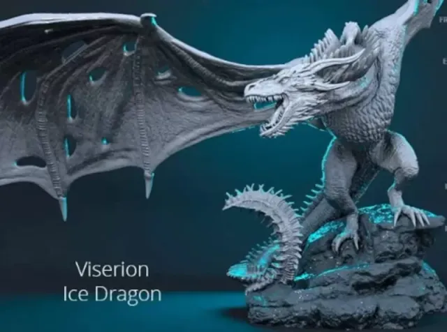 Viserion Ice Dragon 3D STL — Фото 3 из 5