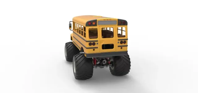 Vintage School bus Monster Truck Scale 1:25 — Фото 14 из 26