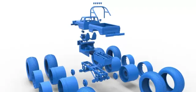 Diecast vintage Monster Truck with double wheels Scale 1:25 — Image 28 of 28
