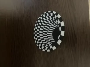 INFINITY HOLE BLACK AND WHITE MULTICOLOR TEA / COFFEE CUP PLATE