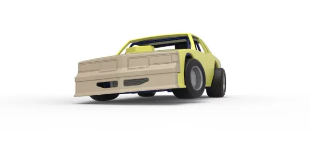 Vintage Dirt late model race car while turning Scale 1:25 — Image 6 of 30