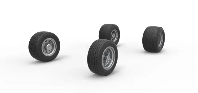 Wheel set of Northeast Dirt Modified stock car V5 Scale 1:25 — Фото 2 из 17