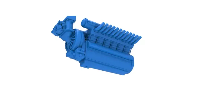 Engine V12 of Vintage Dragster Version 2 Scale 1:25 — Фото 2 из 24
