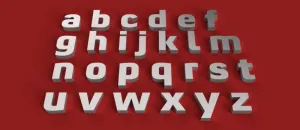 CONVECTION BOLD Font lowercase 3D letters STL file